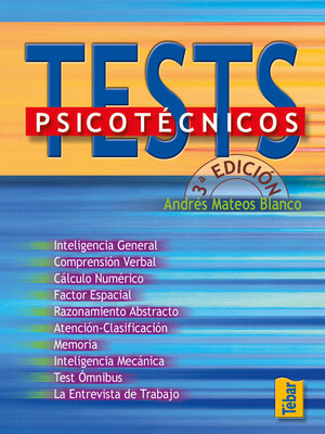cover image of Tests Psicotécnicos (3ª ed.)